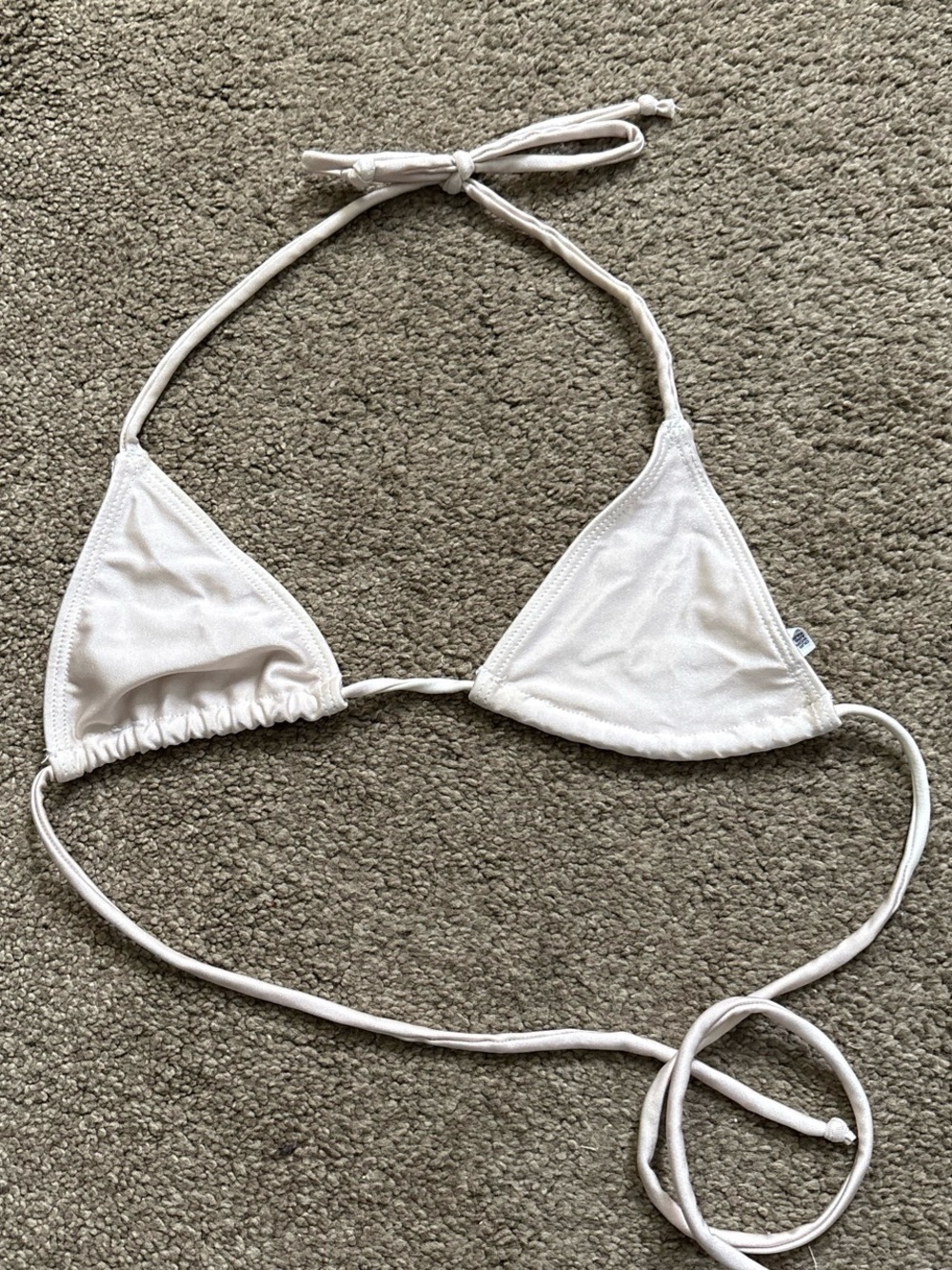 Los Angeles Apparel light metallic shimmer pink Swim Triangle Top